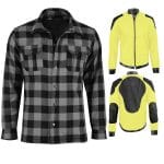 Mens Motorbike Check Shirt Motorcycle Aramid Fabric Jacket CE Approved Shirts - Image 4