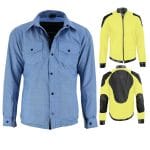 Mens Motorbike Check Shirt Motorcycle Aramid Fabric Jacket CE Approved Shirts