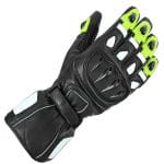 Gloves Leather Motorcycle driving finger Winter Men Warm full Riding Glove CE Green - Image 2