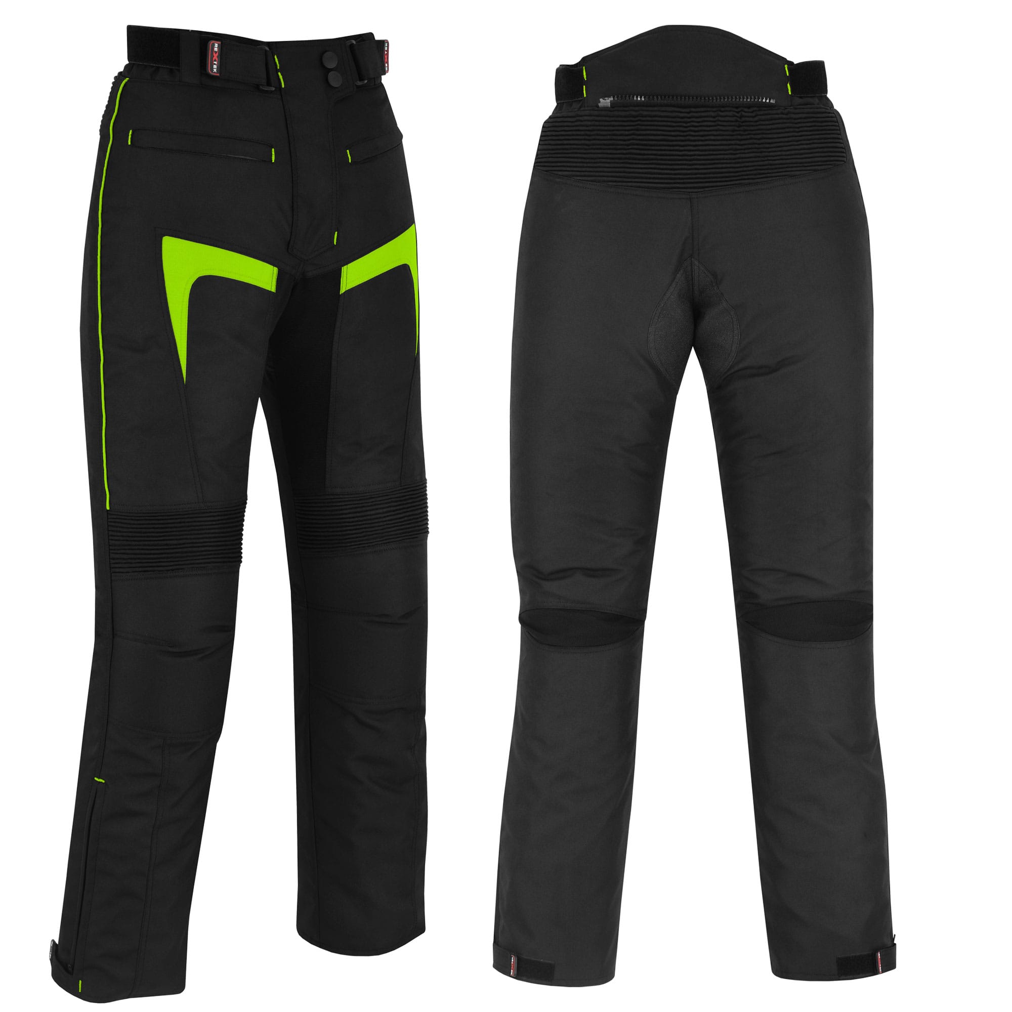 1245T.-green-04.jpg Motorbike Ladies Waterproof Green Trousers Motorcycle Women Cordura Pants Textile CE - Image 1