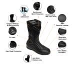 Motorbike Ladies Waterproof Shoes Motorcycle Women Casual Racing Riding Boots CE - Image 11