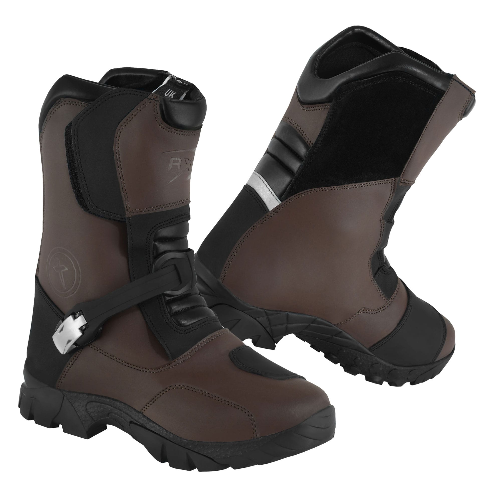 8001-short-main-image.jpg Mens Motorbike Leather Racing Boots Motorcycle Shoes WaterProof Touring Bikers - Image 1
