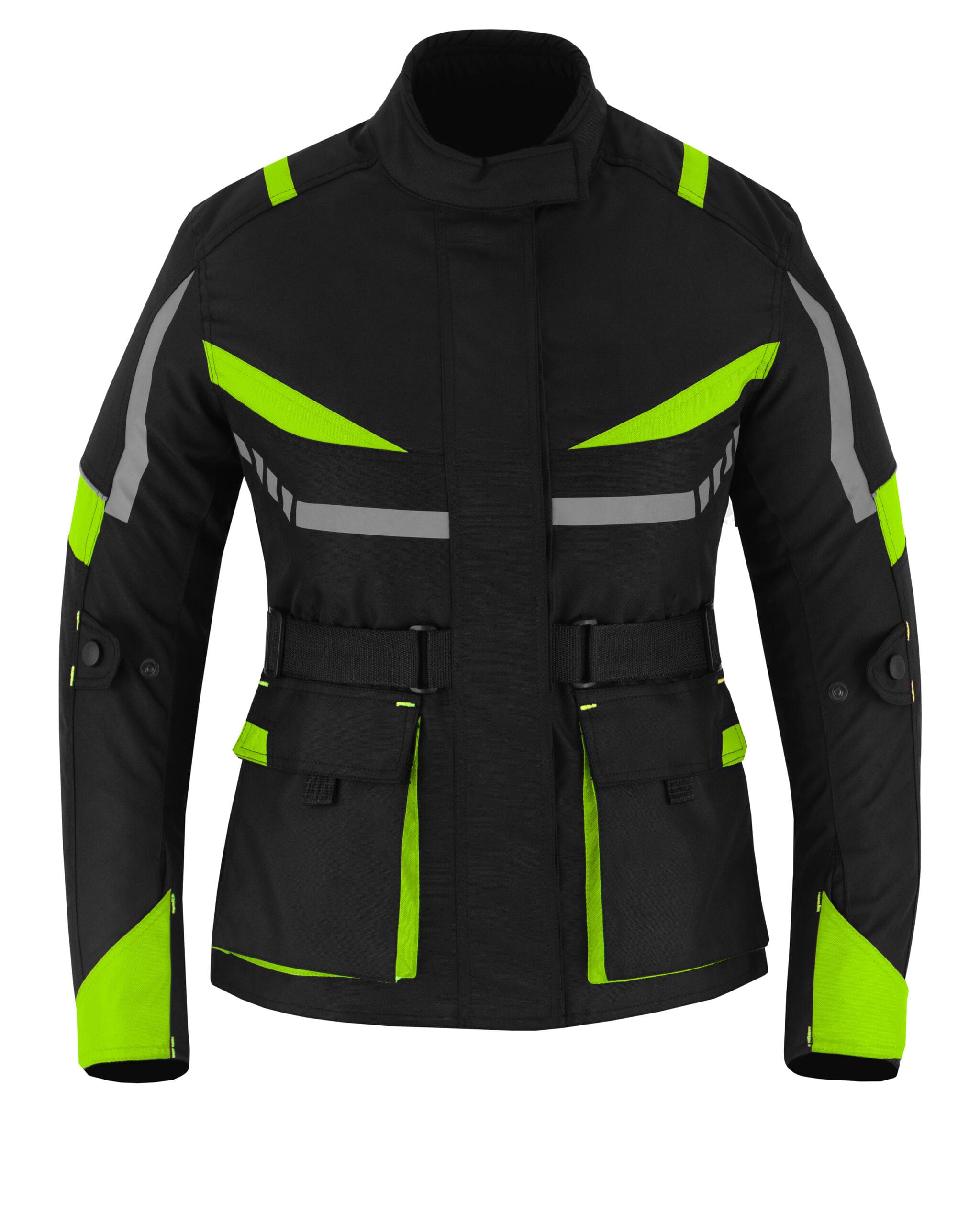 Green-1-scaled-1.jpg Ladies Motorbike Cordura Sport Green Jacket Motorcycle Waterproof Racing Touring Women - Image 1