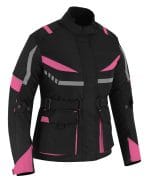 Ladies Motorbike Cordura Sport Pink Jacket Motorcycle Waterproof Racing Touring Women - Image 2