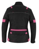 Ladies Motorbike Cordura Sport Pink Jacket Motorcycle Waterproof Racing Touring Women - Image 3