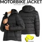 Motorbike Bubble Jacket Motorcycle Waterproof Racing Touring Mens Warm Zip Coat - Image 5