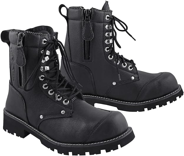 commando-shoes1.jpg Mens Motorbike Leather Racing Boots Motorcycle Shoes WaterProof Riding Non Slip - Image 1