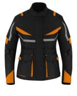 Ladies Motorbike Cordura Sport Orange Jacket Motorcycle Waterproof Racing Touring Women