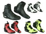 Motorcycle Leather Boots Motorbike Waterproof Racing Sports Shoes Side Zipper CE