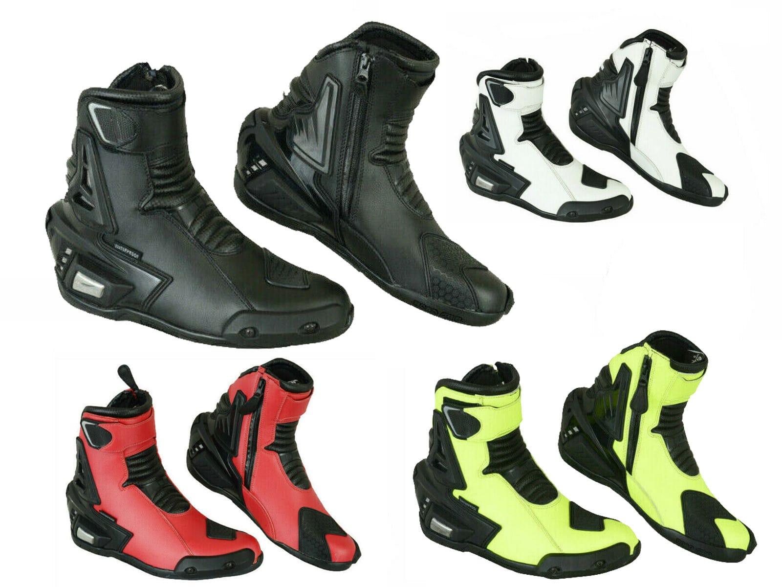 s-l1600-8-1.jpg Motorcycle Leather Boots Motorbike Waterproof Racing Sports Shoes Side Zipper CE - Image 1