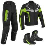 Motorbike Cordura Riding Green Jacket Motorcycle Waterproof Racing Touring Sports Mens - Image 3